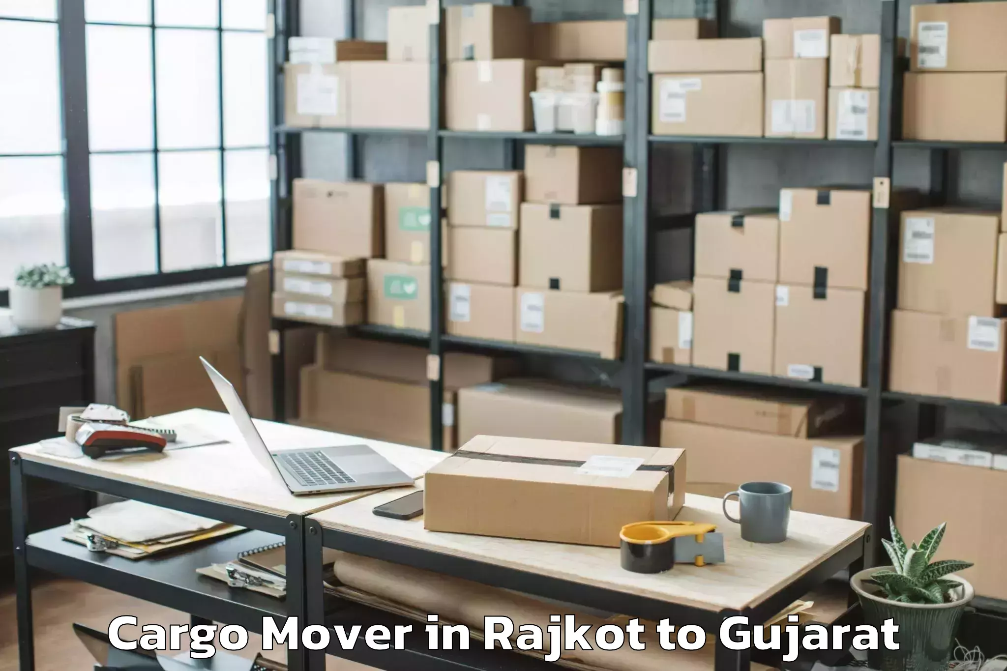 Easy Rajkot to Sankheda Cargo Mover Booking